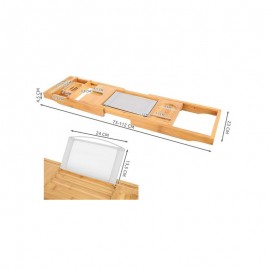 Πολυλειτουργικό Ράφι Μπανιέρας από Μπαμπού 75-112 x 23 x 4.5 cm SPM 9710