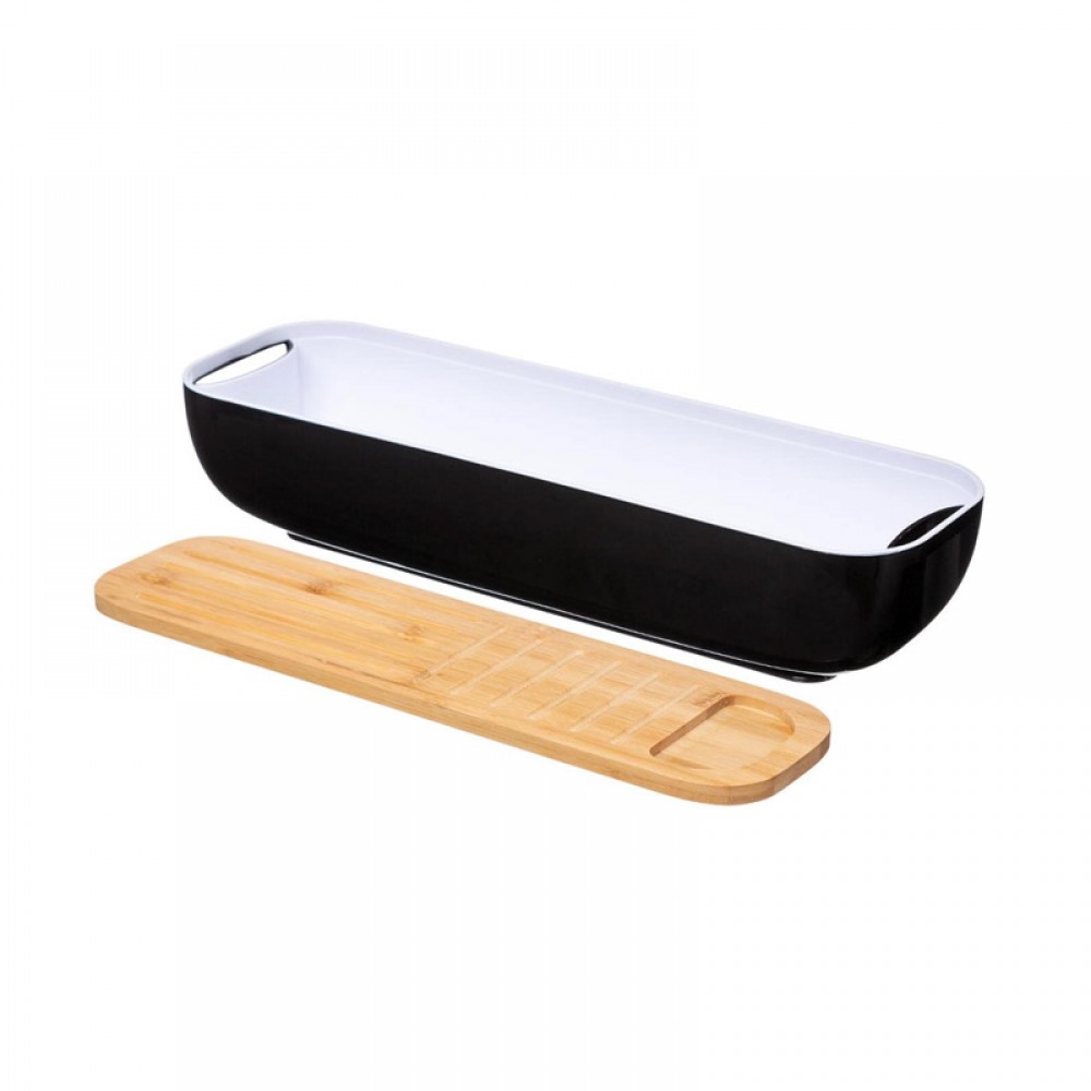 5 Five Simply Smart Ψωμιέρα με Καπάκι από Bamboo 40x12x8.4cm