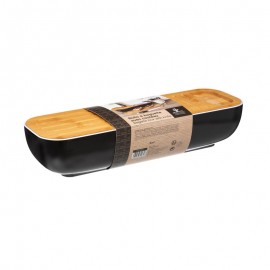 5 Five Simply Smart Ψωμιέρα με Καπάκι από Bamboo 40x12x8.4cm