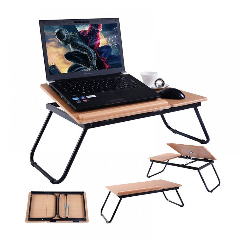 Costway Τραπεζάκι για Laptop Καφέ (HW67555)