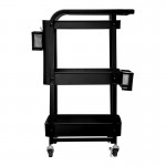 Atmosphera Τρόλει Κουζίνας Μεταλλικό σε Μαύρο Χρώμα 3 Θέσεων 52.8x30x76cm