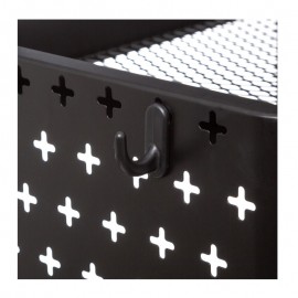 Atmosphera Τρόλει Κουζίνας Μεταλλικό σε Μαύρο Χρώμα 3 Θέσεων 52.8x30x76cm