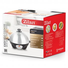Zilan Βραστήρας Αυγών από ανοξείδωτο ατσάλι 7 Θέσεων 360W Μαύρος ZLN8075