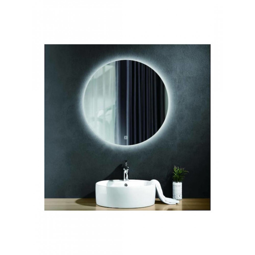 Bronze Art Diagonios Standard 60Ν9-60-60 Καθρέπτης Μπάνιου Στρογγυλός Led 60x60cm