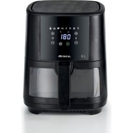 Ariete Air Fryer Glass 8438 Φριτέζα Αέρος με Αποσπώμενο Κάδο 6lt Μαύρη