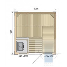 Σάουνα  Rubic Harvia 2.10 x 2.10