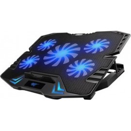 Havit F2082 Cooling Pad για Laptop έως 17.3" με 5 Ανεμιστήρες και Φωτισμό