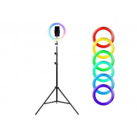 Havit RGB Ring Light ST7026 26cm με Τρίποδο Δαπέδου και Βάση για Κινητό