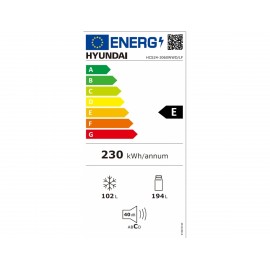 Ψυγειοκαταψύκτης Hyundai HCS24-3060WWD/LF Less Frost με Συνολική Χωρητικότητα 296L, Ενεργειακή Κλάση E και Ύψος 185cm