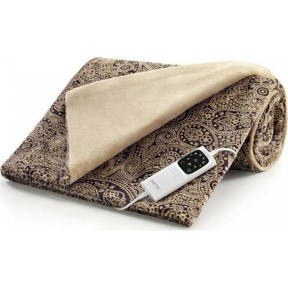 Imetec Adapto Velvet Jacquard Διπλή Ηλεκτρική Κουβέρτα Πλενόμενη με Χρονοδιακόπτη Πολύχρωμη 150W 140x160εκ.