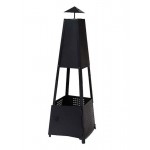 Inkazen Maya Τζάκι Εξωτερικού Χώρου Μεταλλικό Μαύρο 30x30x100cm