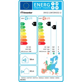 Inventor Dark Κλιματιστικό Inverter 12000 BTU A+++/A++ με Ιονιστή και WiFi Black