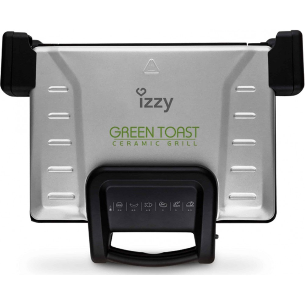 Izzy Green Toast XL Τοστιέρα Γκριλιέρα με Αποσπώμενες Πλάκες 2100W Γκρι