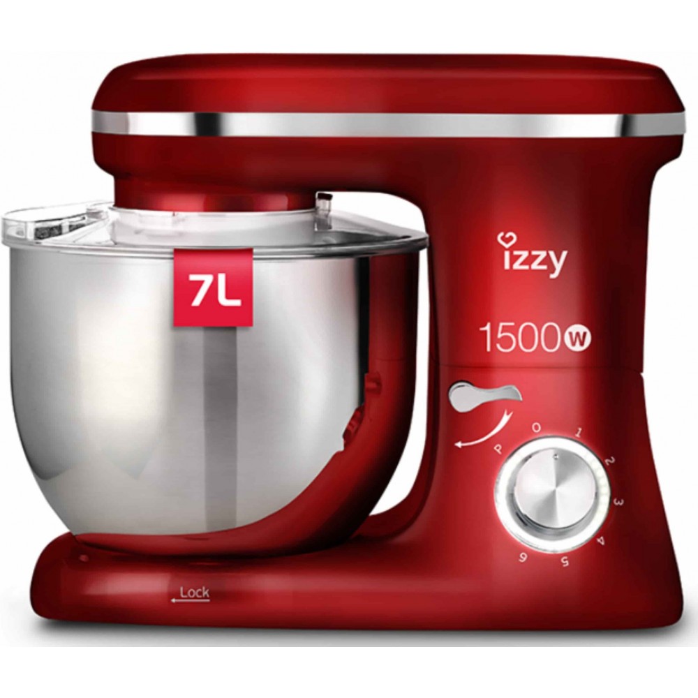 Izzy IZ-1500 Κουζινομηχανή 1400W με Ανοξείδωτο Κάδο 7lt Spicy Red Izzy IZ-1500 Κουζινομηχανή 1400W με Ανοξείδωτο Κάδο 7lt Spicy Red