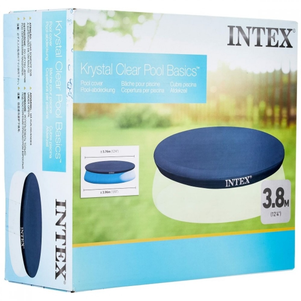 Intex Αντηλιακό Στρογγυλό Προστατευτικό Κάλυμμα Πισίνας Easy Set® Διαμέτρου 396εκ.