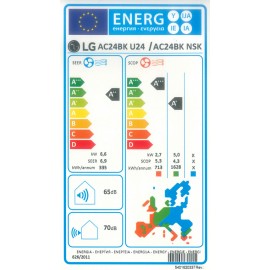 LG Mirror  ArtCool AC24BK  NSK Κλιματιστικό Inverter 24.000 BTU A++/A++ με Ιονιστή και WiFi