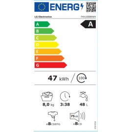 LG Πλυντήριο Ρούχων 8kg με Τεχνολογία Ατμού 1400 Στροφών F4X1008NWH