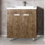 Sanitec Lido 55 Πάγκος με Νιπτήρα Μ55xΒ35xΥ60cm Canyon Greyish