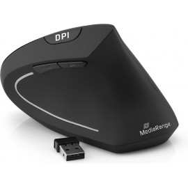 MediaRange MROS232 Ασύρματο Εργονομικό Vertical Ποντίκι Μαύρο