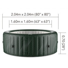 MSpa Meteor LED Πισίνα Φουσκωτή -Υδρομασάζ 4+2 χρήστες