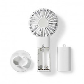 Nedis Handheld Mini Fan Ανεμιστηράκι Χειρός Μπαταρίας Λευκό