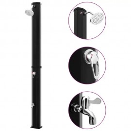 Ίσιο Ηλιακό ντους PVC Μαύρο 40lt