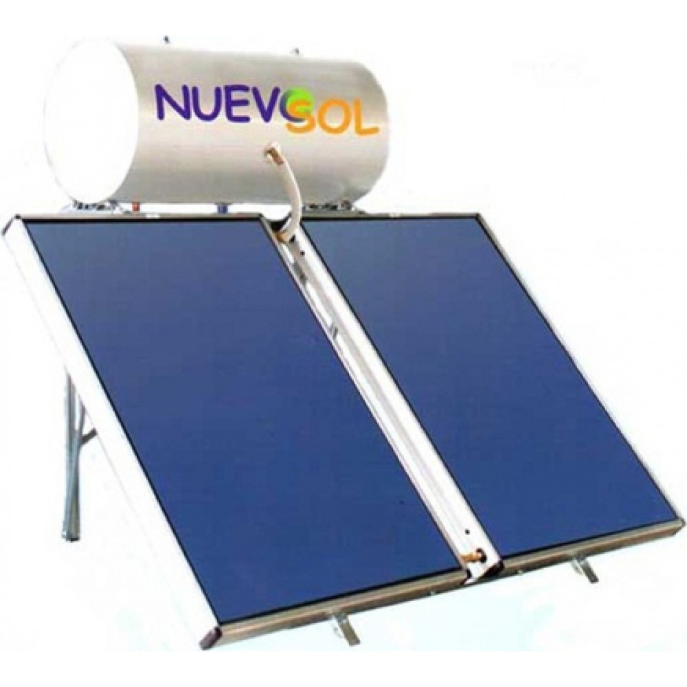 Nuevosol Ηλιακός Θερμοσίφωνας 200lt/3m² Glass Διπλής Ενέργειας με Επιλεκτικό Συλλέκτη