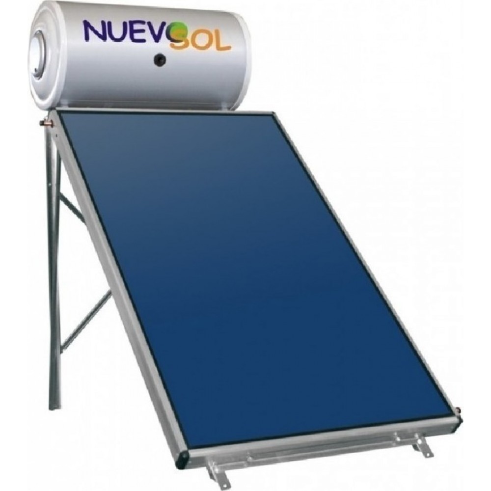 Nuevosol Ηλιακός Θερμοσίφωνας 150lt/1.95m² Glass Διπλής Ενέργειας με Επιλεκτικό Συλλέκτη