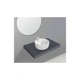 Papakos Solo Επικαθήμενος Νιπτήρας Πορσελάνης 44x44cm Λευκός