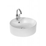 Papakos Solo Επικαθήμενος Νιπτήρας Πορσελάνης 44x44cm Λευκός