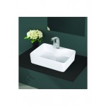 Papakos Fusion Επικαθήμενος Νιπτήρας Πορσελάνης 37x41cm Λευκός