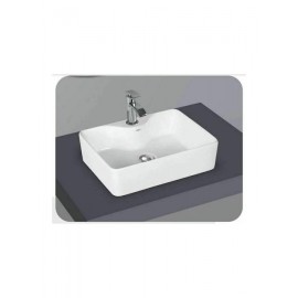 Papakos Fusion Επικαθήμενος Νιπτήρας Πορσελάνης 37x41cm Λευκός