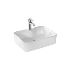 Papakos Fusion Επικαθήμενος Νιπτήρας Πορσελάνης 37x41cm Λευκός