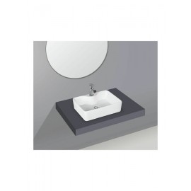 Papakos Fusion Επικαθήμενος Νιπτήρας Πορσελάνης 37x41cm Λευκός