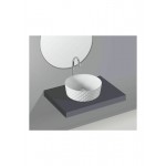 Papakos Jazz Επικαθήμενος Νιπτήρας Πορσελάνης 41x41cm Λευκός