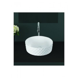 Papakos Jazz Επικαθήμενος Νιπτήρας Πορσελάνης 41x41cm Λευκός