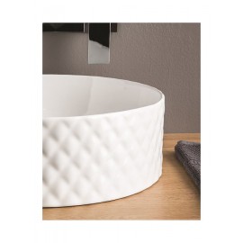 Papakos Jazz Επικαθήμενος Νιπτήρας Πορσελάνης 41x41cm Λευκός
