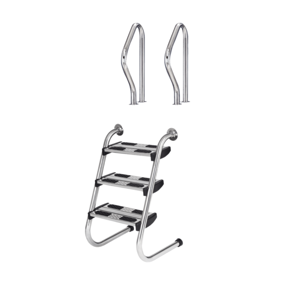 Σκάλα Easy Access, δύο τεμαχίων με 3 Σκαλοπάτια PLC/E-301