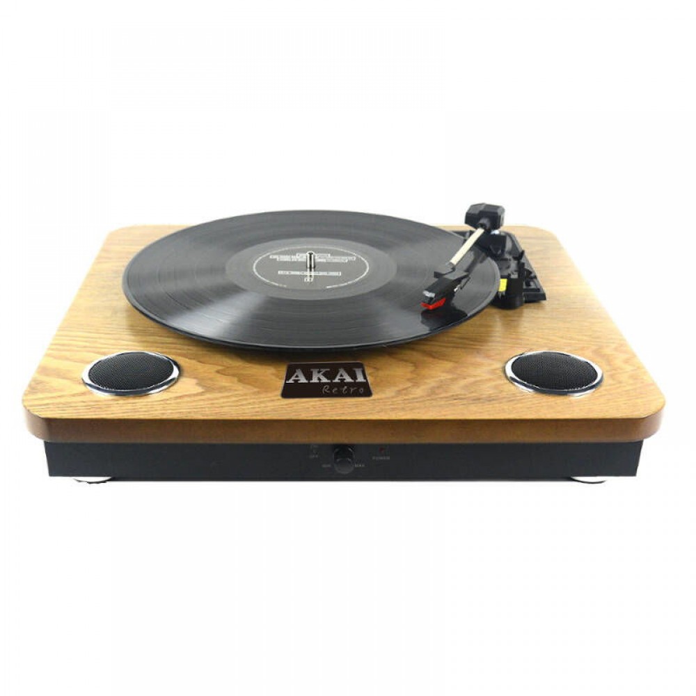 Akai ATT-09 Ξύλινο πικάπ με ενσωματωμένα ηχεία