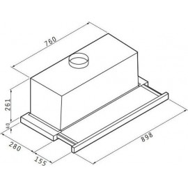 Απορροφητήρας Συρόμενος Pyramis Essential Turbo 90cm (Inox)  065017602