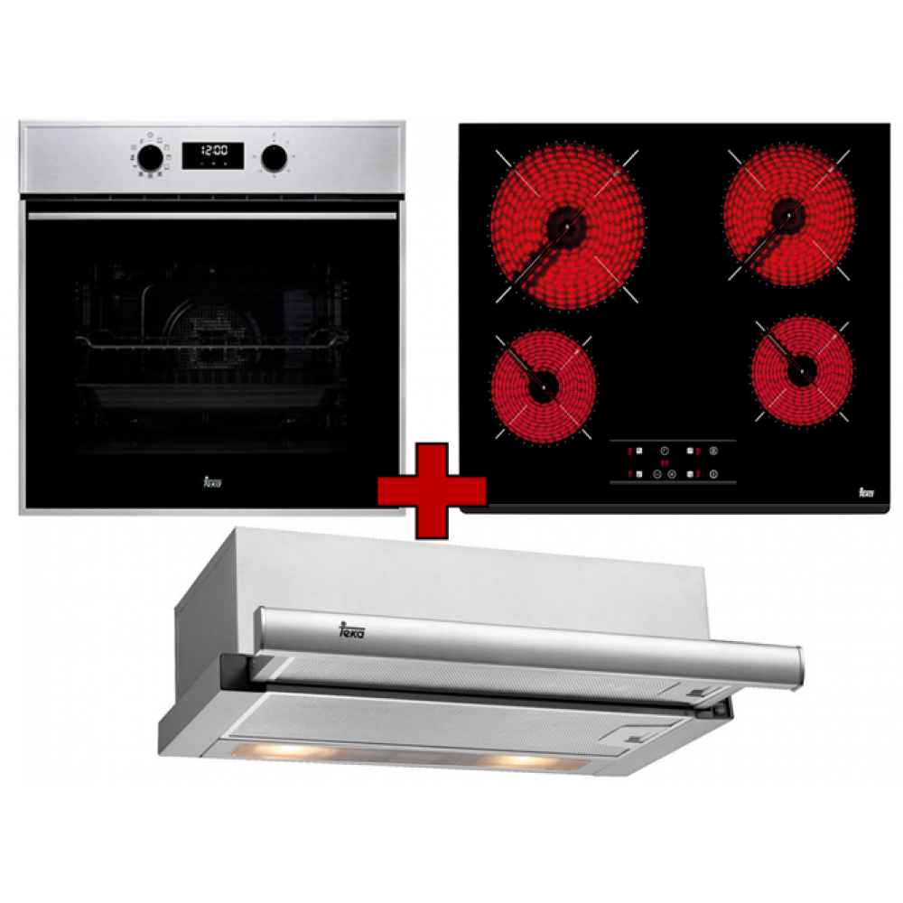 Teka Σετ φούρνος HSB 644 INOX + εστία TZ 6415 + απορροφητήρα TL6310