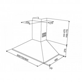 Teka Απορροφητήρας DBP 90 Pro Καμινάδα 90cm Inox