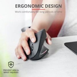 Trust Ποντίκι Ασύρματο Εργονομικό Verto Ergonomic Wireless Mouse Black