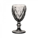 Σετ 6 ποτήρια Κολωνάτα Κρασιού Kare Smoke Cryspo Trio