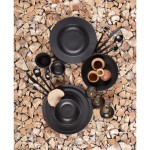 Σετ 20 Τμχ Φαγητού Πορσελάνη Cryspo Trio NERO