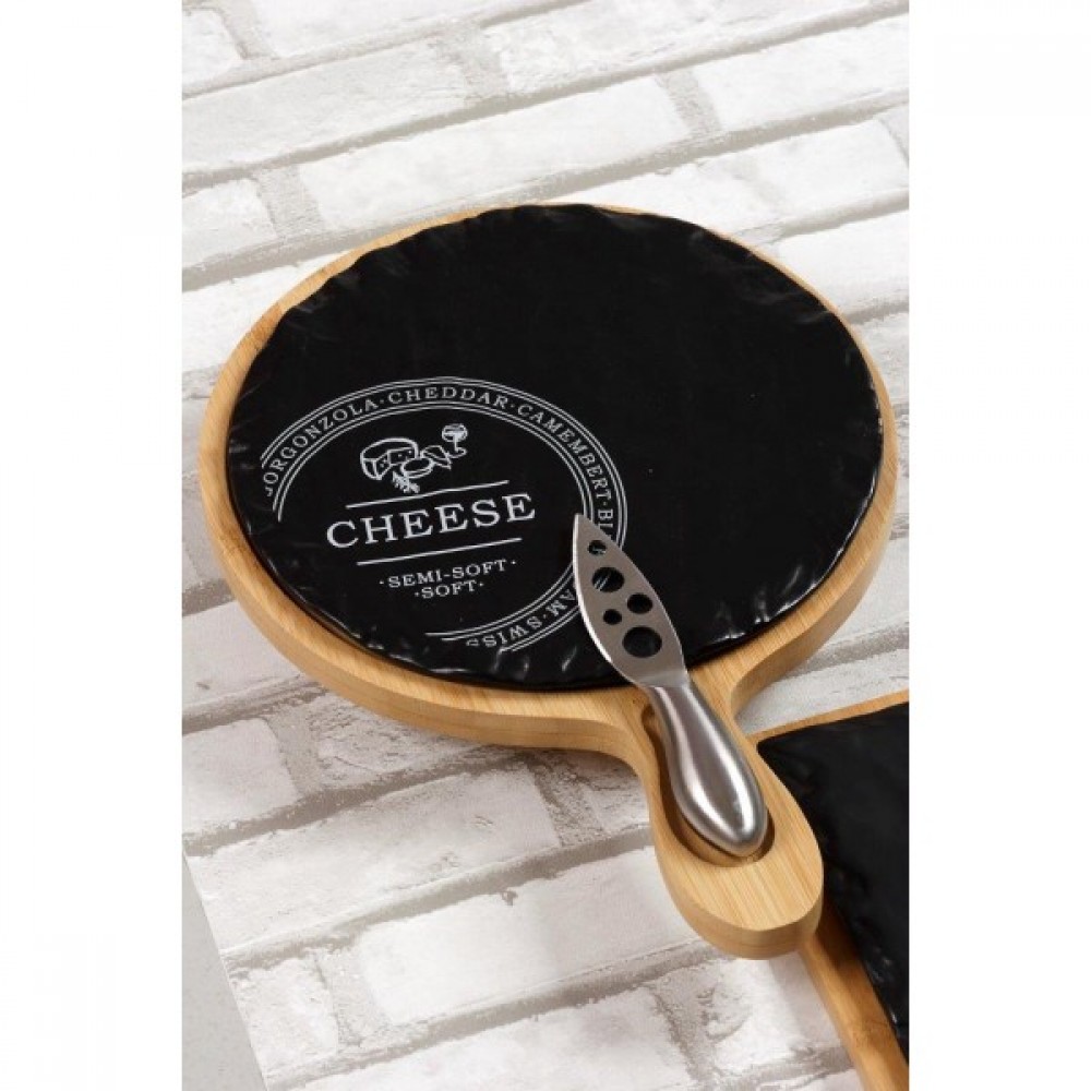 Cryspo Trio Πλατώ Σερβιρίσματος Τυριών Ξύλινο 32x23cm 3τμχ
