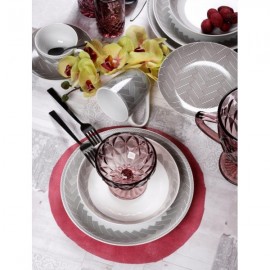 Cryspo Trio Plaza Σερβίτσιο Πιάτων από Πορσελάνη Μπεζ 20τμχ