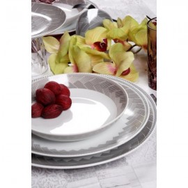 Cryspo Trio Plaza Σερβίτσιο Πιάτων από Πορσελάνη Μπεζ 20τμχ