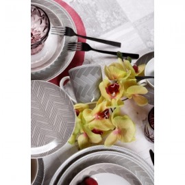 Cryspo Trio Plaza Σερβίτσιο Πιάτων από Πορσελάνη Μπεζ 20τμχ