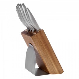 ΣΕΤ 5 ΑΝΟΞΕΙΔΩΤΑ ΜΑΧΑΙΡΙΑ ΣΕ ΞΥΛΙΝΗ ΒΑΣΗ CRYSPO TRIO (01.00.606)